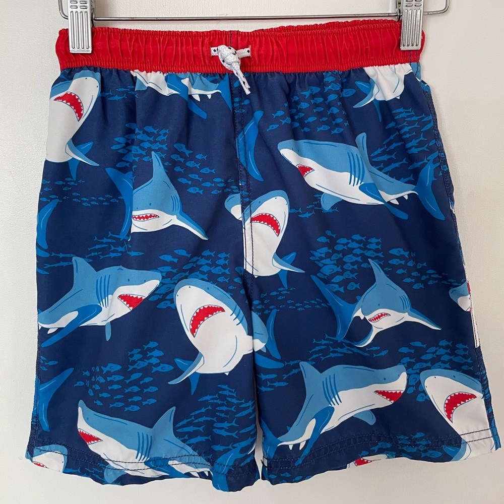 NWT Mini boden shark swim shorts